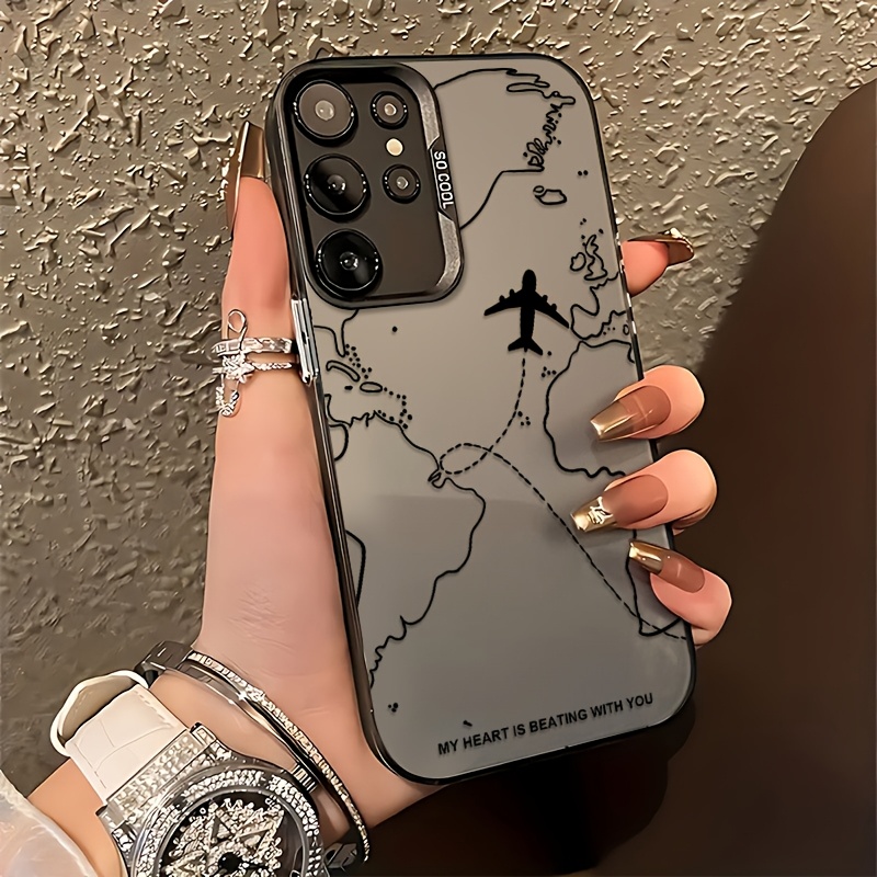 Samsung Galaxy A55 - Coque de téléphone motif itinéraire aérien