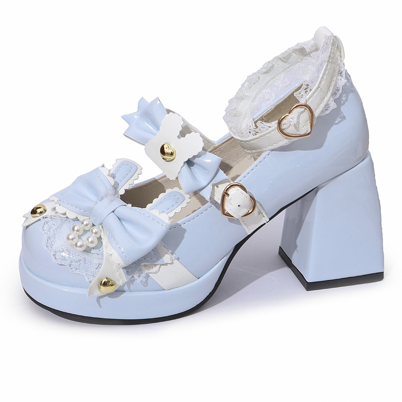 Leather Classic Strap - Chaussures Lolita pour femmes, classiques, à