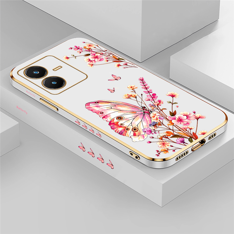 Vivo V40 - Coque peinte à motifs de papillons