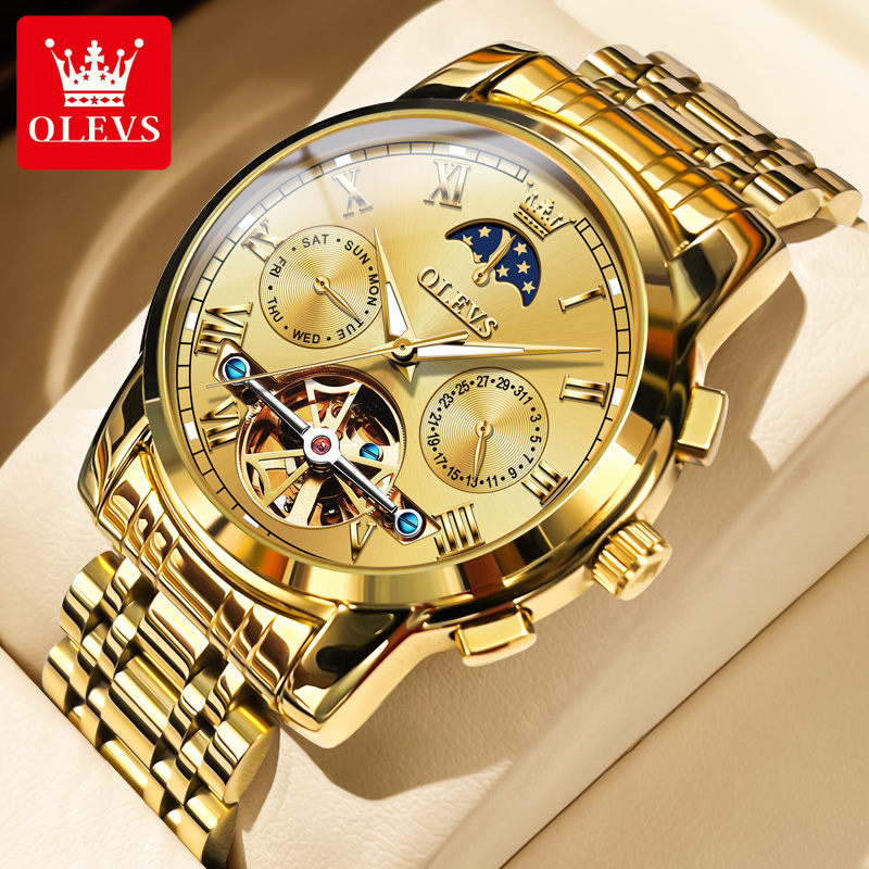 OLEVS 6617 montre mécanique cl - Leather Classic Strap avis et prix