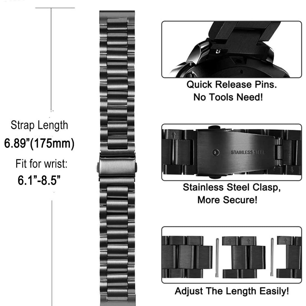 Bracelet en acier pour Huawei  - Titan Smartwatch Accessories avis et prix